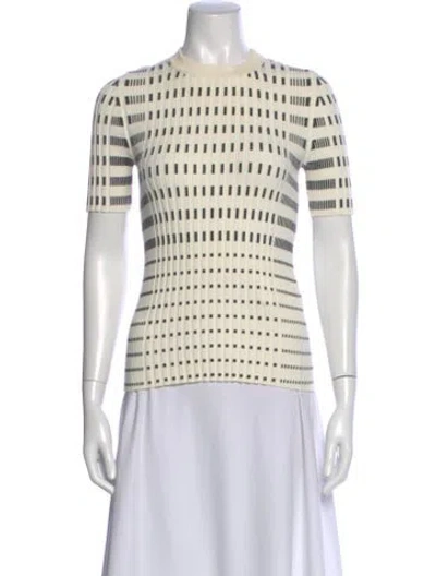 Pre-owned Rabanne Striped Crew Neck Sweater In Neutral