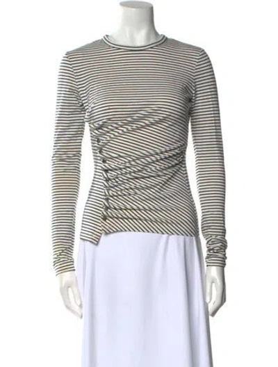 Pre-owned Rabanne Striped Crew Neck Top In Blue