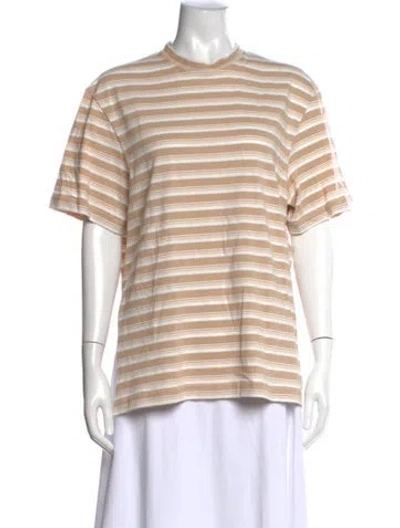 Pre-owned Rabanne Striped Crew Neck T-shirt In Neutral