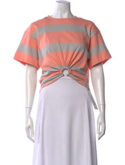 Pre-owned Rabanne Striped Crew Neck T-shirt W/ Tags In Pink