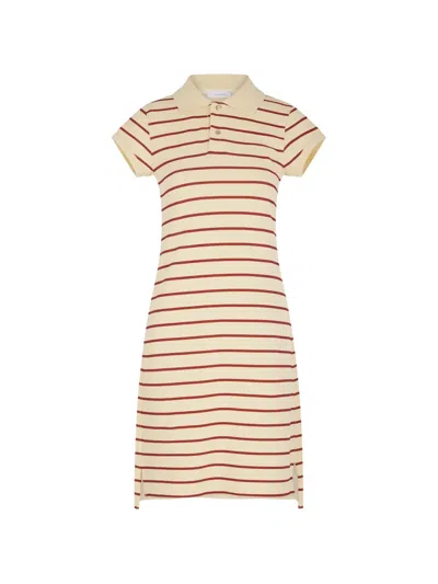 Rabanne Striped Dress In Brown