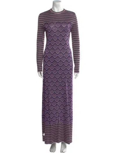 Pre-owned Rabanne Striped Long Dress