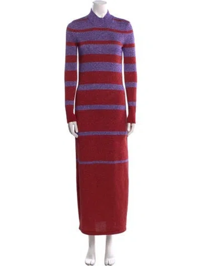 Pre-owned Rabanne Striped Long Dress In Multi