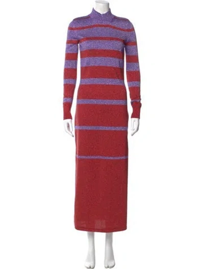 Pre-owned Rabanne Striped Long Dress In Multi