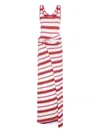 Rabanne Embellished Striped Stretch-jersey Midi Dress