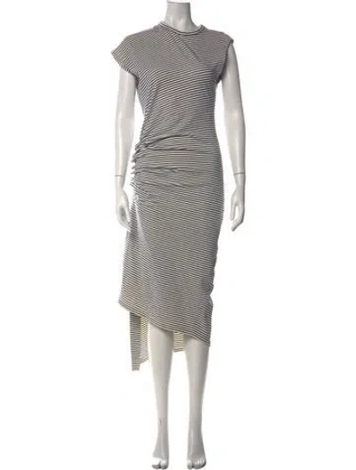 Pre-owned Rabanne Striped Midi Length Dress In Multi