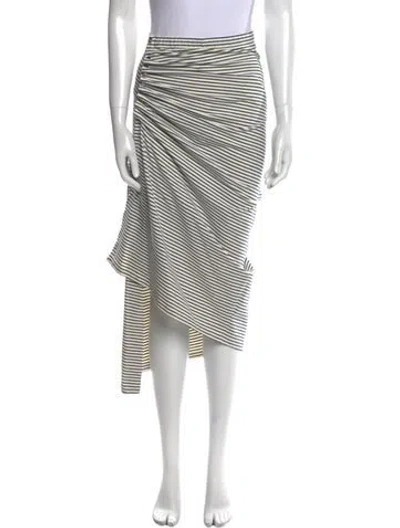 Pre-owned Rabanne Striped Midi Length Skirt In Multi