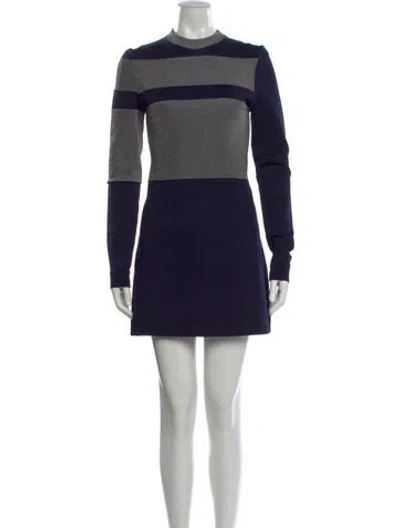 Pre-owned Rabanne Striped Mini Dress In Blue