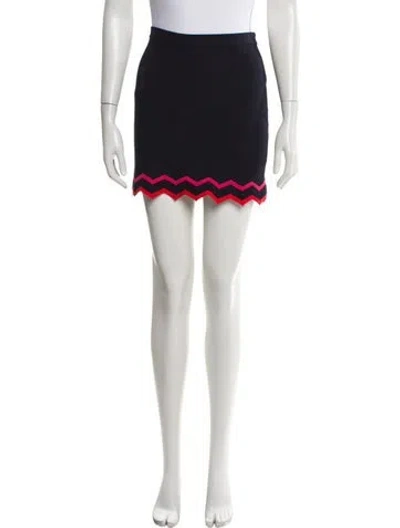 Pre-owned Rabanne Striped Mini Skirt In Blue