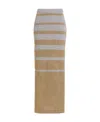 Rabanne Striped-pattern Lurex Maxi Skirt In Gray