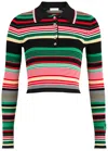 Rabanne Multicolor Striped Polo Style Top In Multicoloured 1