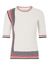 Rabanne Striped Short-sleeve Top