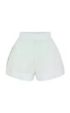 Rabanne Striped Shorts In Green