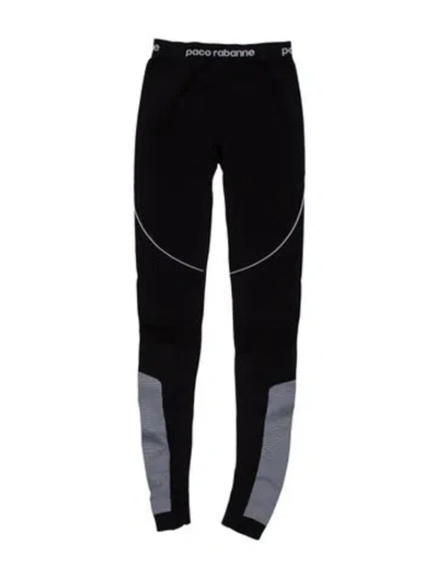 Pre-owned Rabanne Striped Skinny Leg Pants In Black