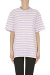 Rabanne Striped T-shirt In Purple