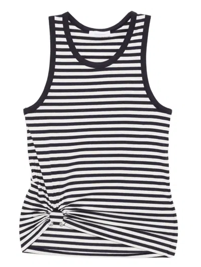 Rabanne Striped Tank Top In Animal Print