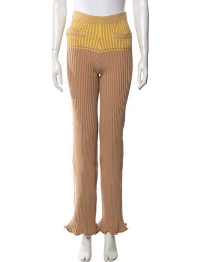 Pre-owned Rabanne Striped Wide Leg Pants W/ Tags In Neutrals