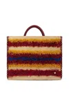 Rabanne Striped Woven Tote Bag