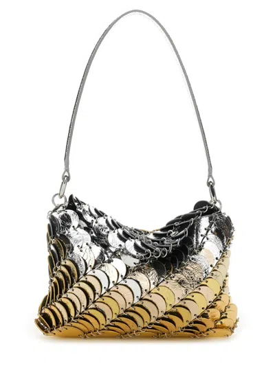 Rabanne Structured Leather Bag With Metallic Accents In Multi