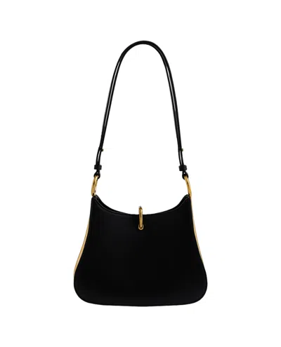 Rabanne Structured Leather Shoulder Bag With Gold Accents In White