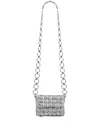 Rabanne Structured Minimalist Pochette In Silver