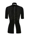 Rabanne Stud-detail Jersey Top In Black