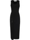 Rabanne Stud-detailed Sleeveless Midi Dress In Black