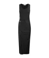 Rabanne Stud-detailed Sleeveless Midi Dress In Black