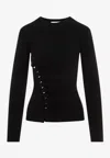 Rabanne Stud Embellished Gathered Top
