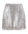 Rabanne Paillette Metal Ball Trim Mini Skirt In Gray
