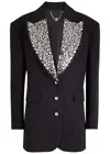 Shop Rabanne Stud-embellished Wool Blazer