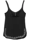 Rabanne Stud-embellishment Tank Top - Women's - Polyester In Black