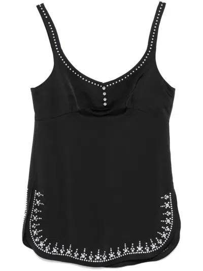 RABANNE STUD-EMBELLISHMENT TANK TOP - WOMEN'S - POLYESTER
