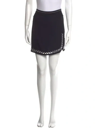 Pre-owned Rabanne Studded Accents Mini Skirt W/ Tags In Black
