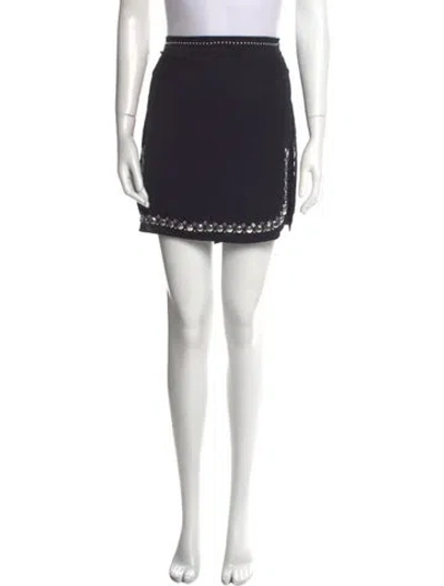Pre-owned Rabanne Studded Accents Mini Skirt W/ Tags In Black