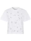 Rabanne Studded Crew-neck T-shirt In White