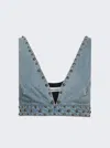Rabanne Studded Cropped Top In Multi