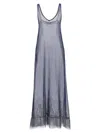 Rabanne Studded Mesh Dress Dresses In Blue