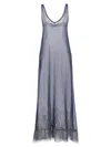 Rabanne Studded Mesh Dress Dresses In Blue