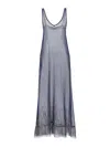 Rabanne Studded Mesh Dress Dresses In Blue