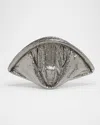 Rabanne Studded Mesh Zip Pochette Clutch Bag In Silver
