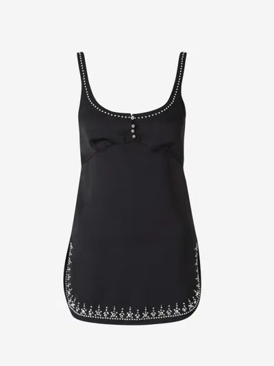 Rabanne Studded Strappy Top In Black