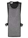 Rabanne Apron Stud-embellished Wool Top In Black