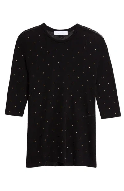 Rabanne Studded Wool Sweater In Black