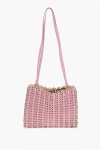 Rabanne Sac A Main Disc Leather Shoulder Bag In Pink