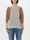 Rabanne Silver Lurex Jacquard Pullover In Silber