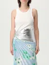 Rabanne Ribbed Top With Piercing Applique