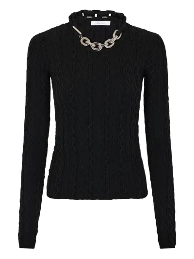 Rabanne Sweater With Chain Detail In Black