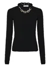Rabanne Chain-collar Wool-cashmere Sweater In Black