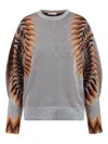 Rabanne Silver Lurex Jacquard Pullover In Grey
